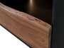 GINER Y COLOMER Meuble TV en bois d'acacia naturel et noir avec 3 tiroirs